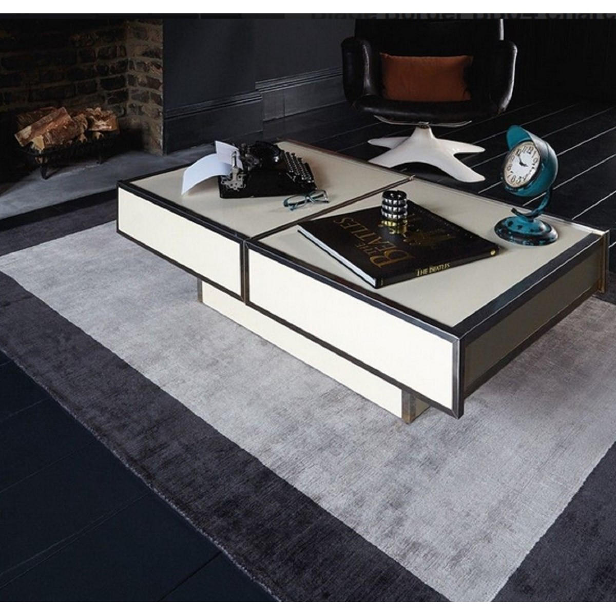 TEPPICH Einfarbiger handgefertigter mit Kanten LAME Grau 150 x 150 cm - Grau, Textil (150/150cm) - Novatrend