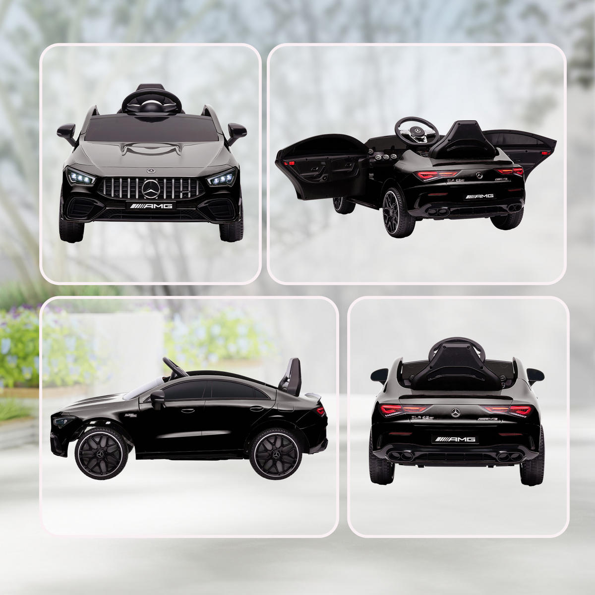 KINDER-ELEKTROAUTO DE-06190 Mercedes-AMG lizenziert mit Fernbedienung Schwarz - Schwarz, Kunststoff/Metall (110/61/45cm) - ComfortXL