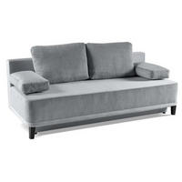 SCHLAFSOFA OSLO, Sofa mit Schlaffunktion und Bettkasten, Farbe: Grau, Cordstoff - Grau, Textil (200/90/91cm) - Sepro Meble