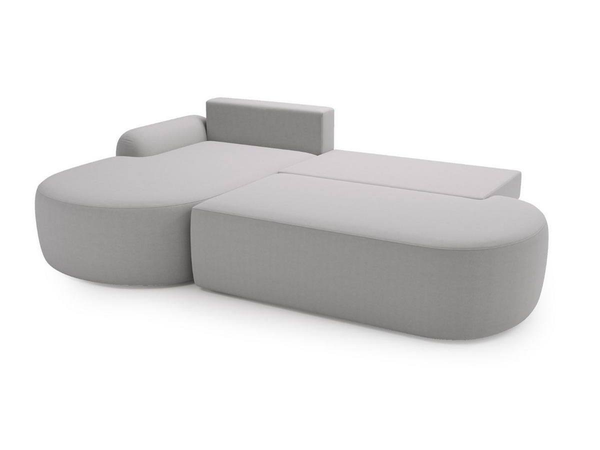 ECKSOFA Aurio O Bouclé-Stoff Grau Links - Grau, Holz/Textil (271/177cm) - Graingold