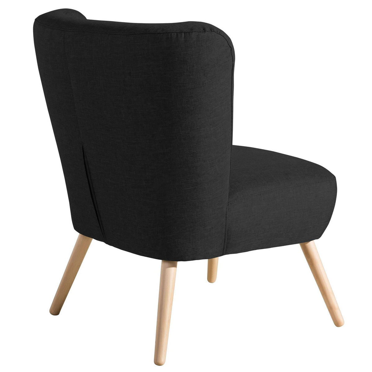 SESSEL Kassi Bezug Flachgewebe Buche natur / schwarz - Schwarz, Kunststoff (69/80/68cm) - 58aufmkessel