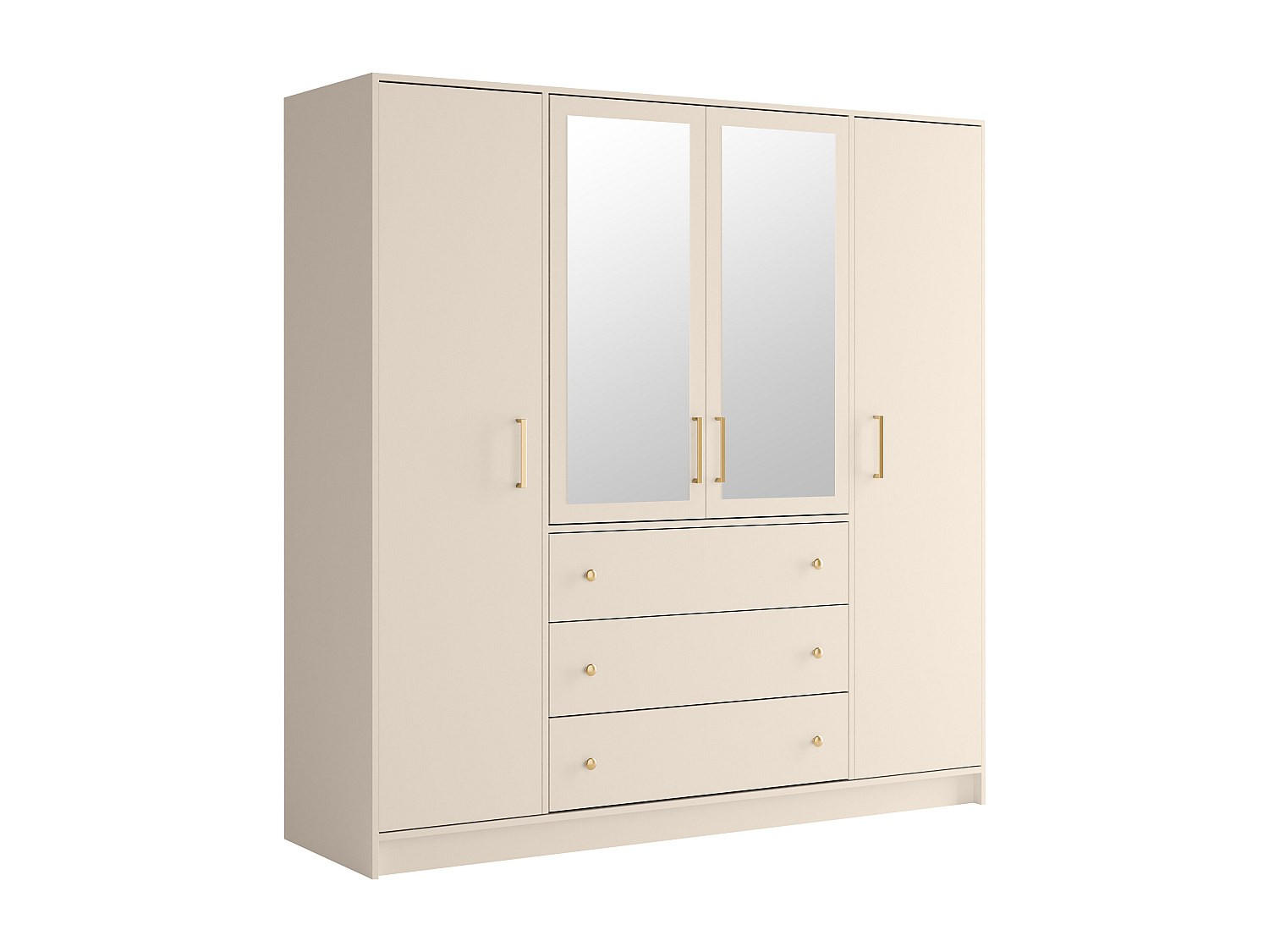 KLEIDERSCHRANK - 196 cm x 58 cm - holz - beige Lizandro - Beige, Holz (196/200/58cm) - Vente-Unique