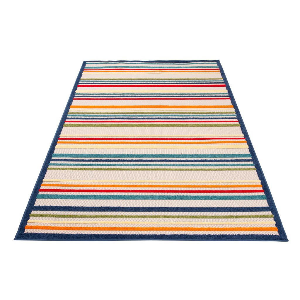 Thumbnail - Mazovia Teppich, Mehrfarbig, Creme, Textil, Gestreift, Rechteckig, 80x150 cm, Oeko-Tex® Standard 100, Teppiche & Böden, ...