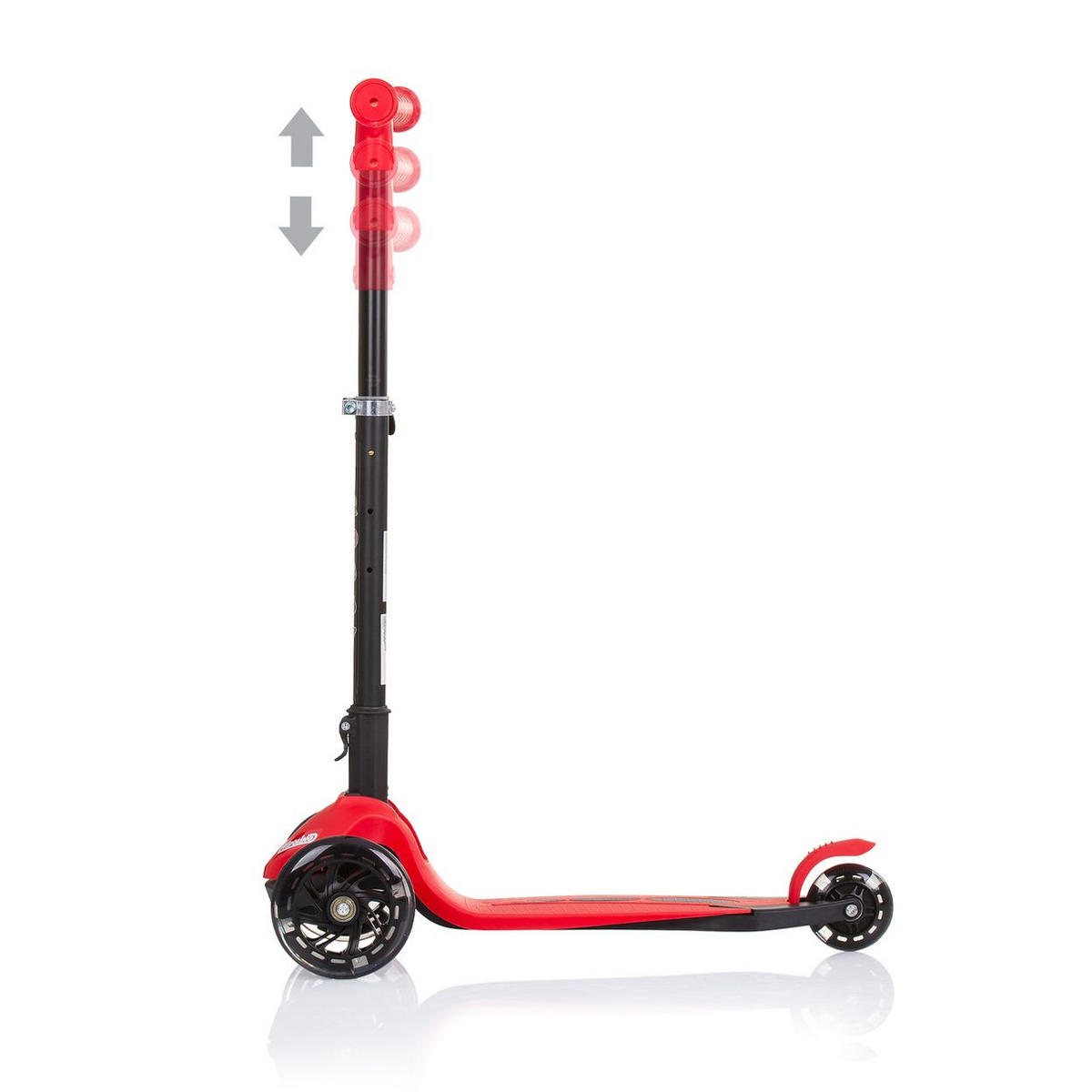 KINDERROLLER Robby rot Lenker höhenverstellbar klappbar Bremse - Rot, Metall (60/30/70cm) - Chipolino