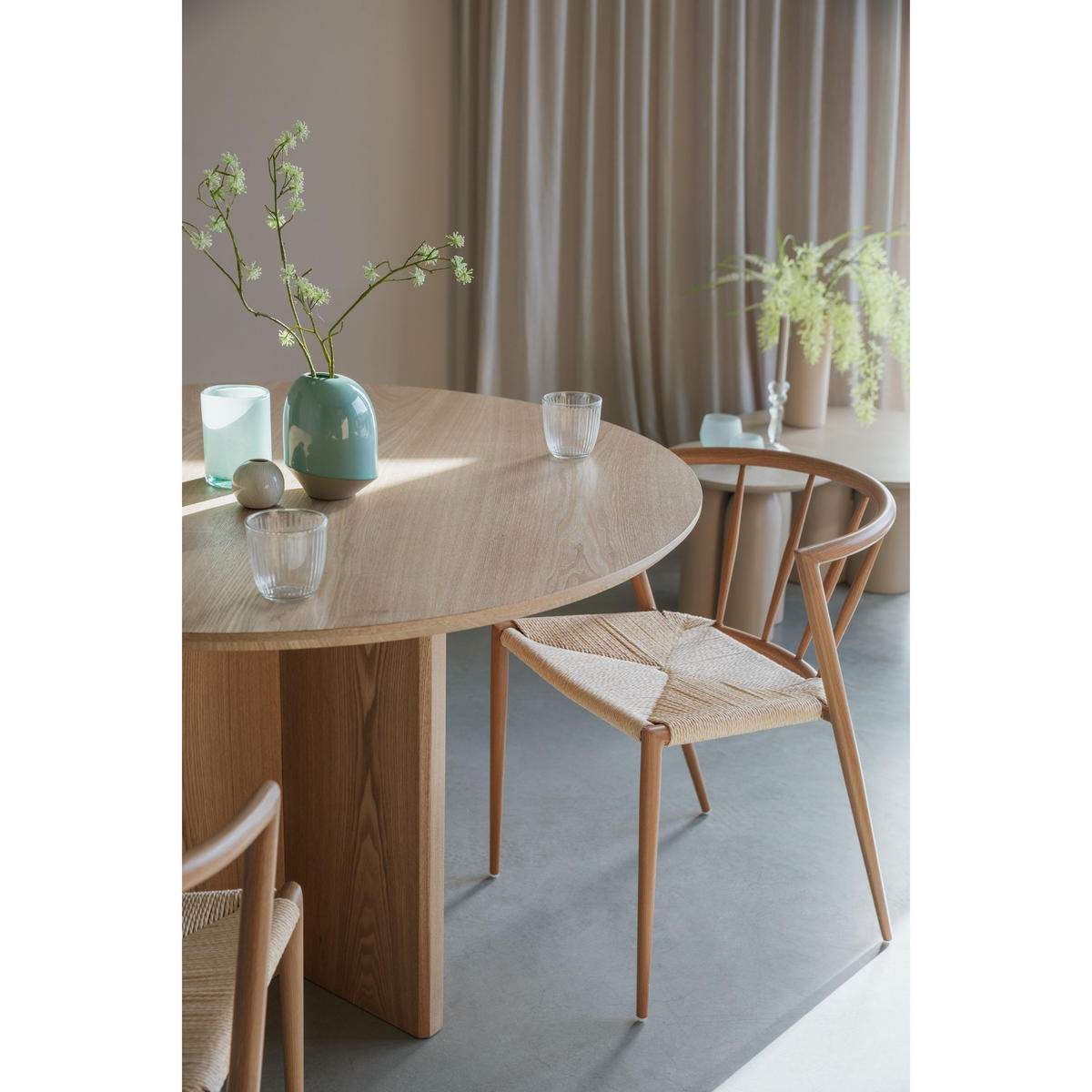 ESSTISCH Laurent Rund 120 cm Natural - Beige, Holzwerkstoff (120/120/75cm) - Housecraft Living
