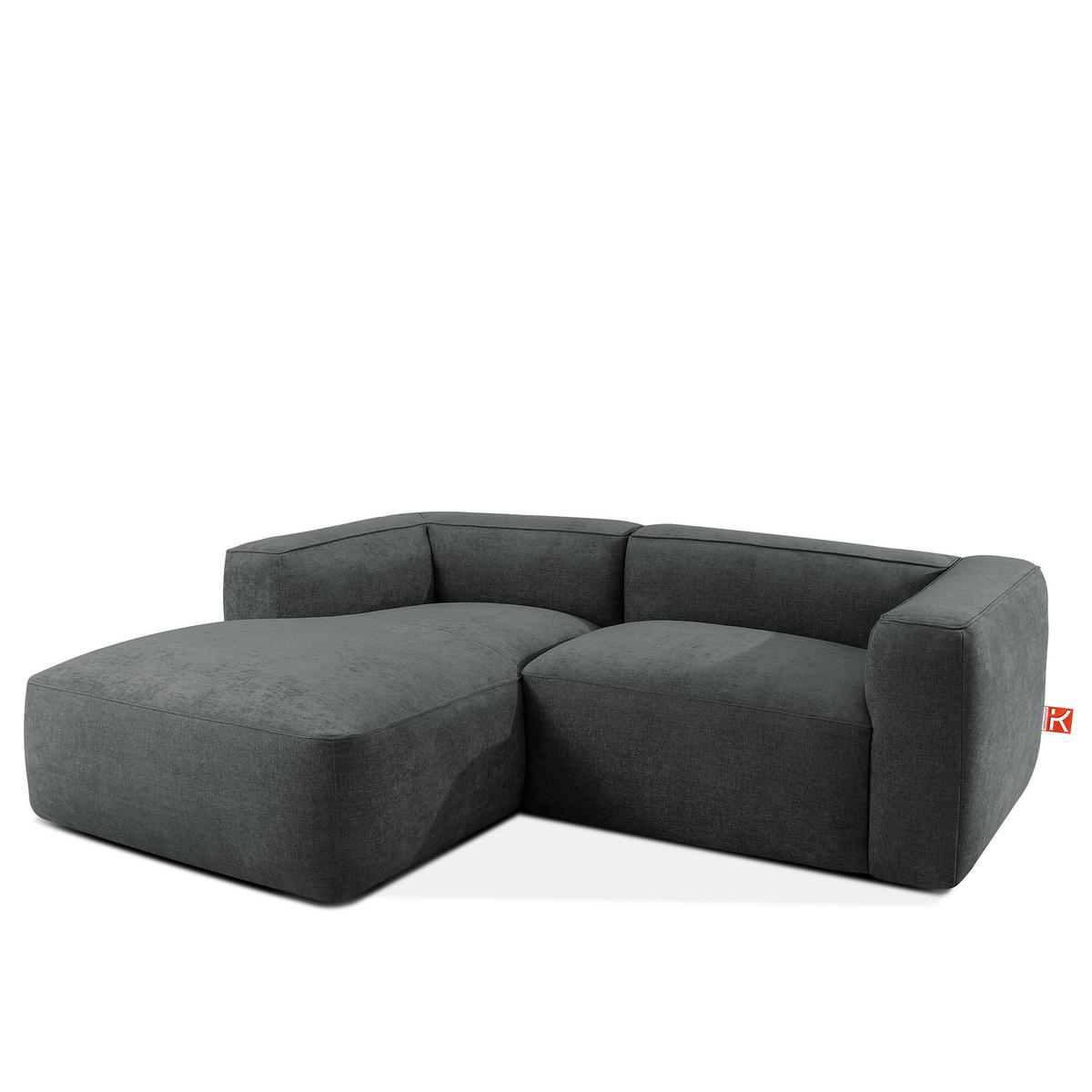 ECKSOFA LINKS FUBBO, Anthrazit - Anthrazit, Holz/Holzwerkstoff (225/176cm) - KONSIMO®