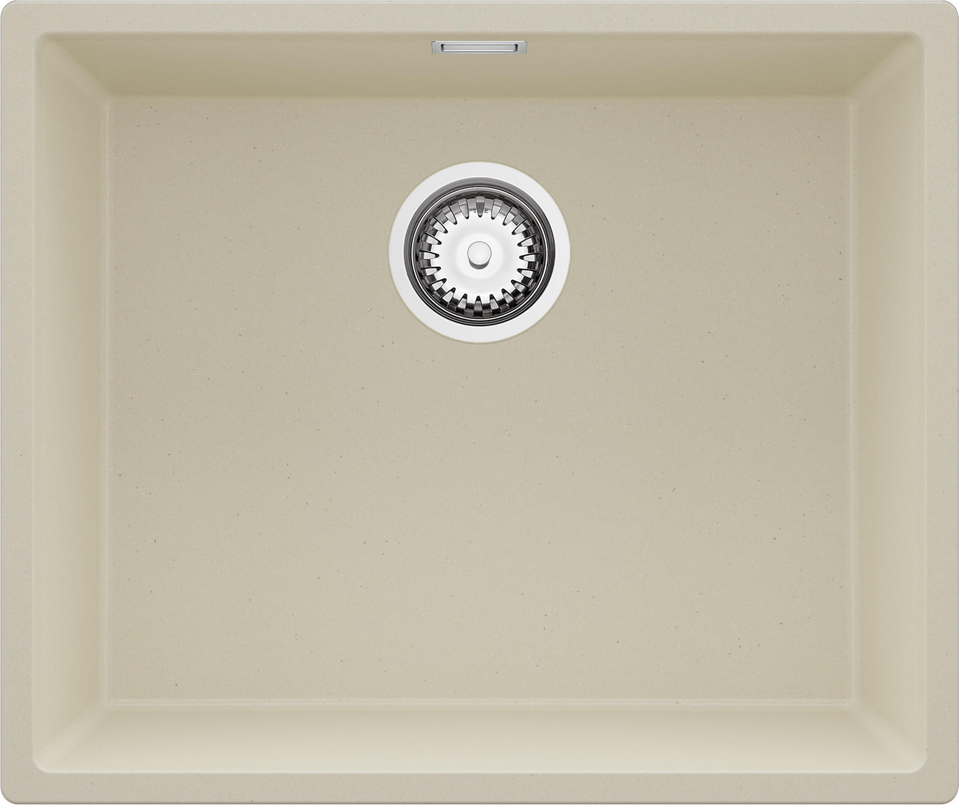 SPÜLBECKEN London Slim, 2-er set Beige 56/47 cm 1 Becken + Ablauf-Set ab 60er Unterschrank - Chromfarben/Beige, Kunststoff (56/20/47cm) - Primagran