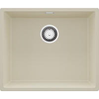 SPÜLBECKEN London Slim, 2-er set Beige 56/47 cm 1 Becken + Ablauf-Set ab 60er Unterschrank - Chromfarben/Beige, Kunststoff (56/20/47cm) - Primagran