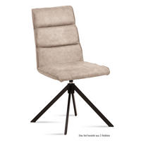 ESSZIMMERSTUHL drehbar (2er-Set) Deedea 47x92x60 Schwarz/Natur - Schwarz/Naturfarben, Kunststoff (60/92/47cm) - 58aufmkessel
