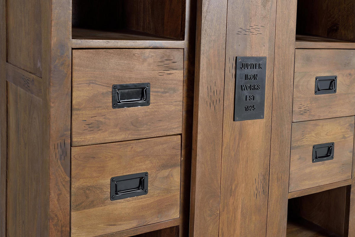 SIDEBOARD aus Mangoholz und Metall - Braun, Holz (45/170/140cm) - Giner y Colomer