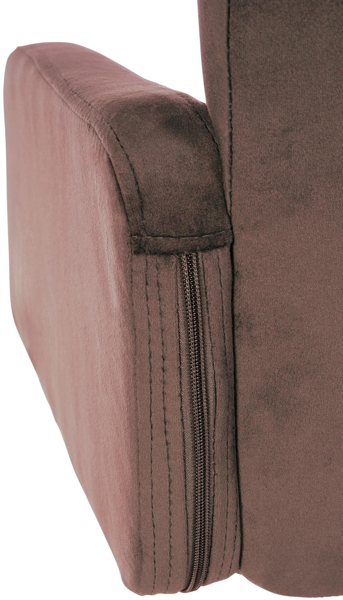 BARHOCKER Samt braun - Weiß/Braun, Textil/Metall (60/93/56cm) - CLP