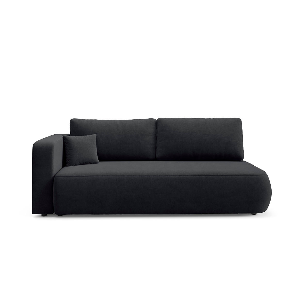 SOFA Antonio 3 Sitzplätze Schwarz - Schwarz, Holz (228/82/106cm) - Petits-meubles