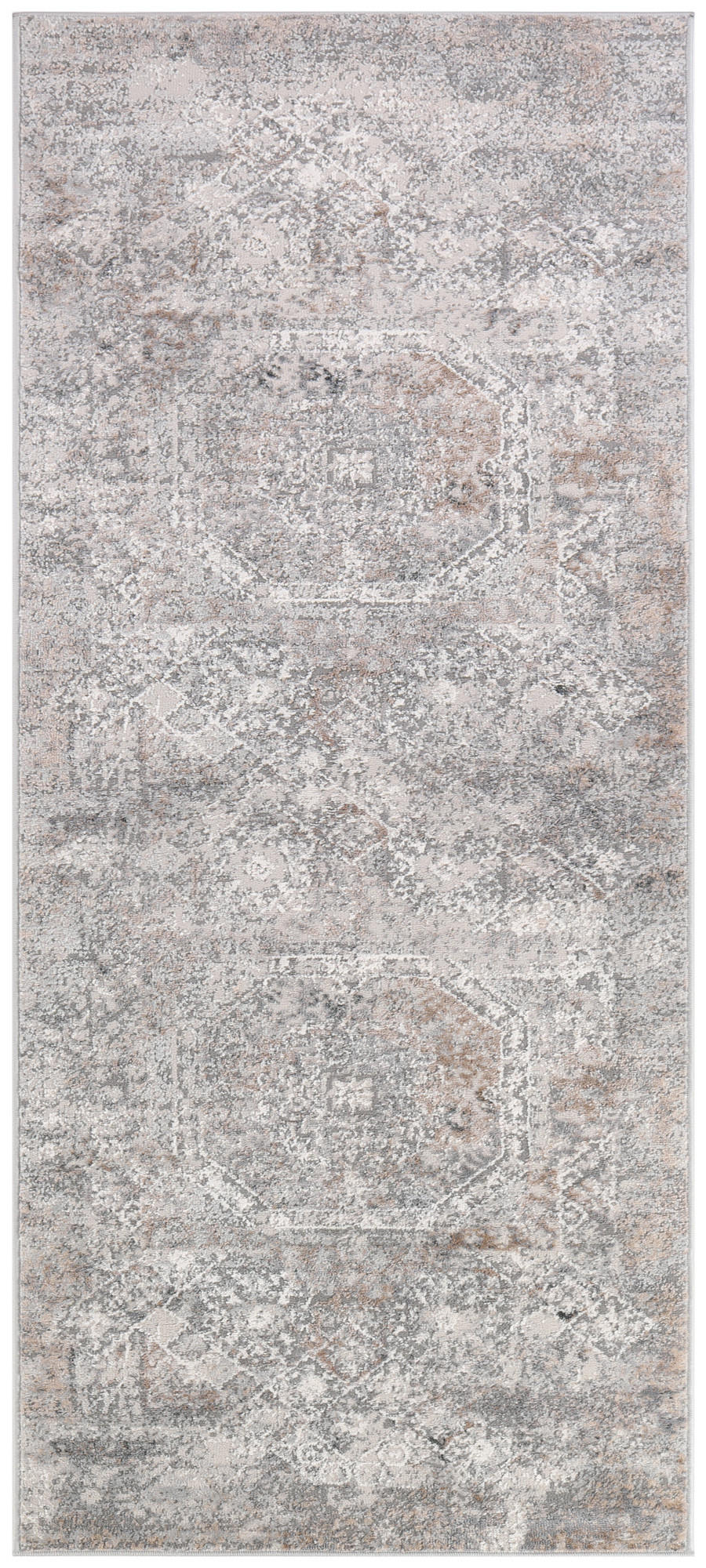 TEPPICHLÄUFER VALLEY hellgrau vintage 120/200 cm - Hellgrau, Textil (120/200cm) - Tapiso