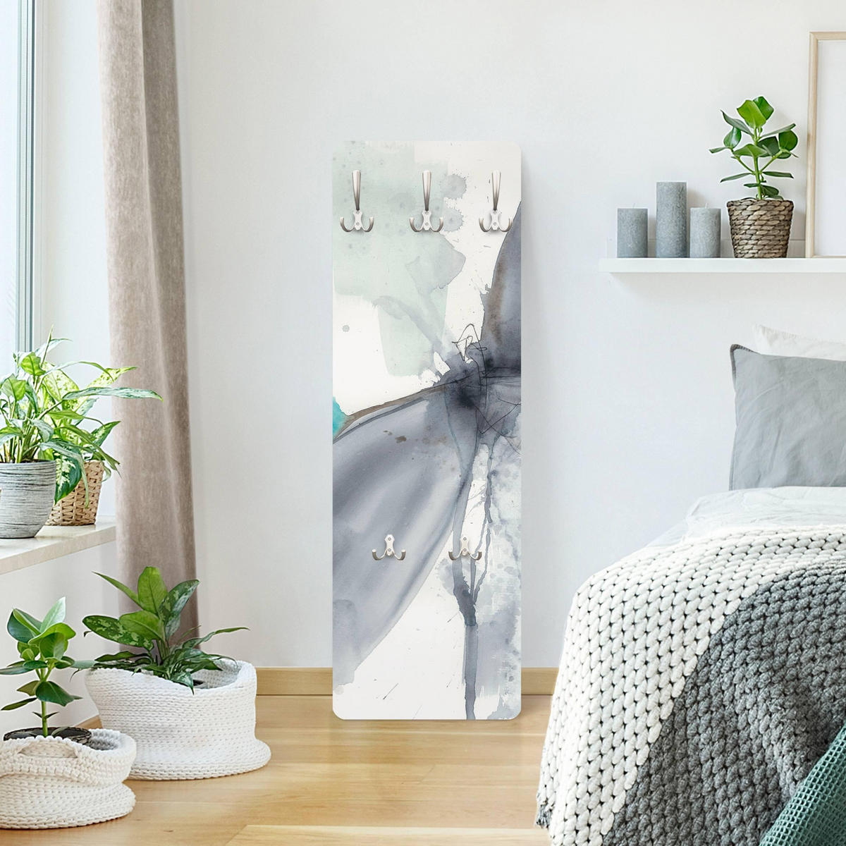 WANDGARDEROBE - Libellentanz I 34/105 cm - Beige, Holzwerkstoff (34/105/1.6cm) - Bilderwelten