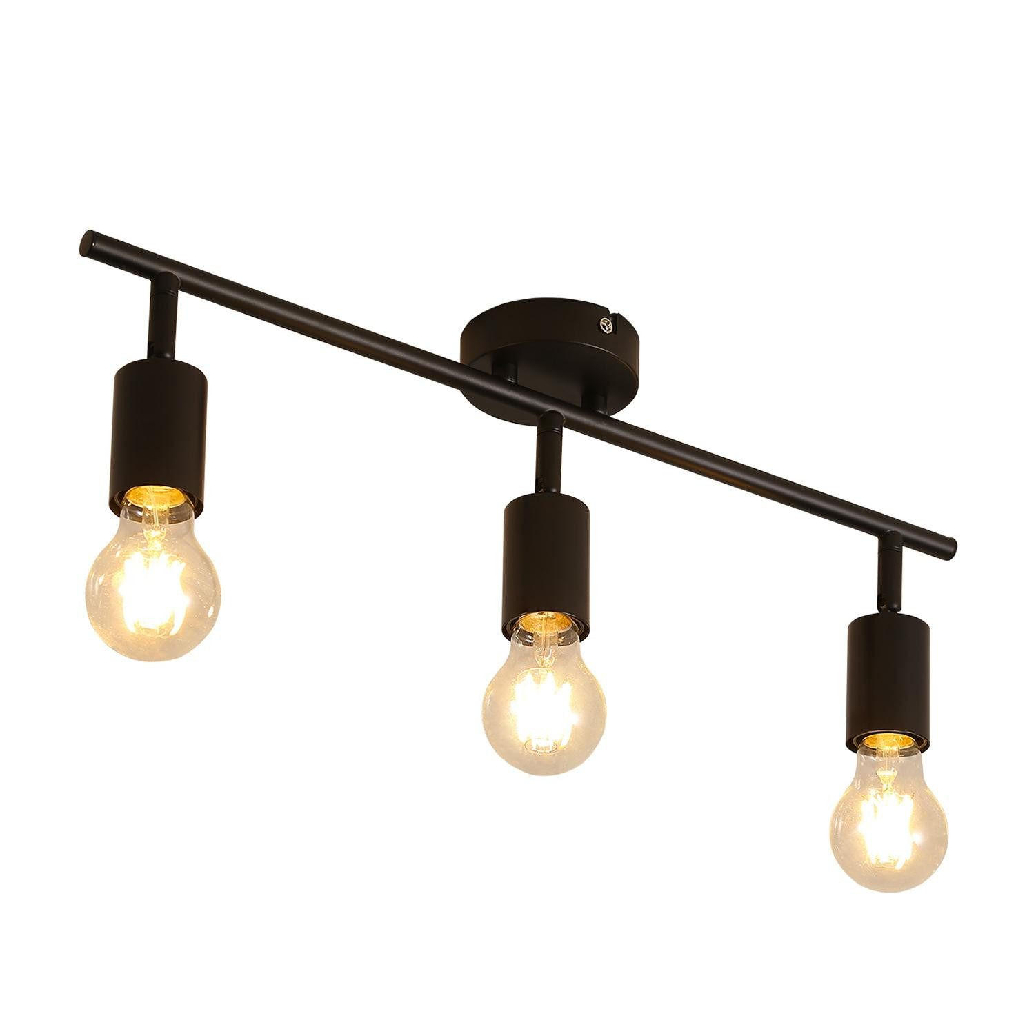 DECKENSTRAHLER Ernst 52/9/16cm - Schwarz, Metall (52/9/16cm) - ZMH