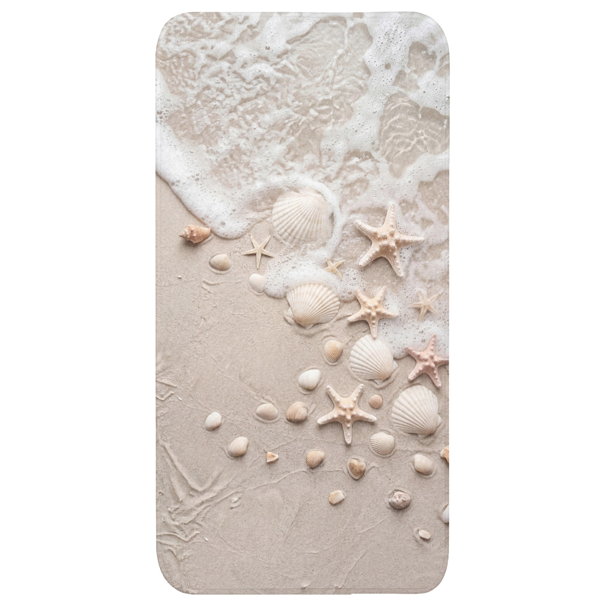 TEPIH ZA KUPAONICU Školjke 60x120 cm - boje pijeska/krem, tekstil/plastika (60/120cm) - OnlyWow