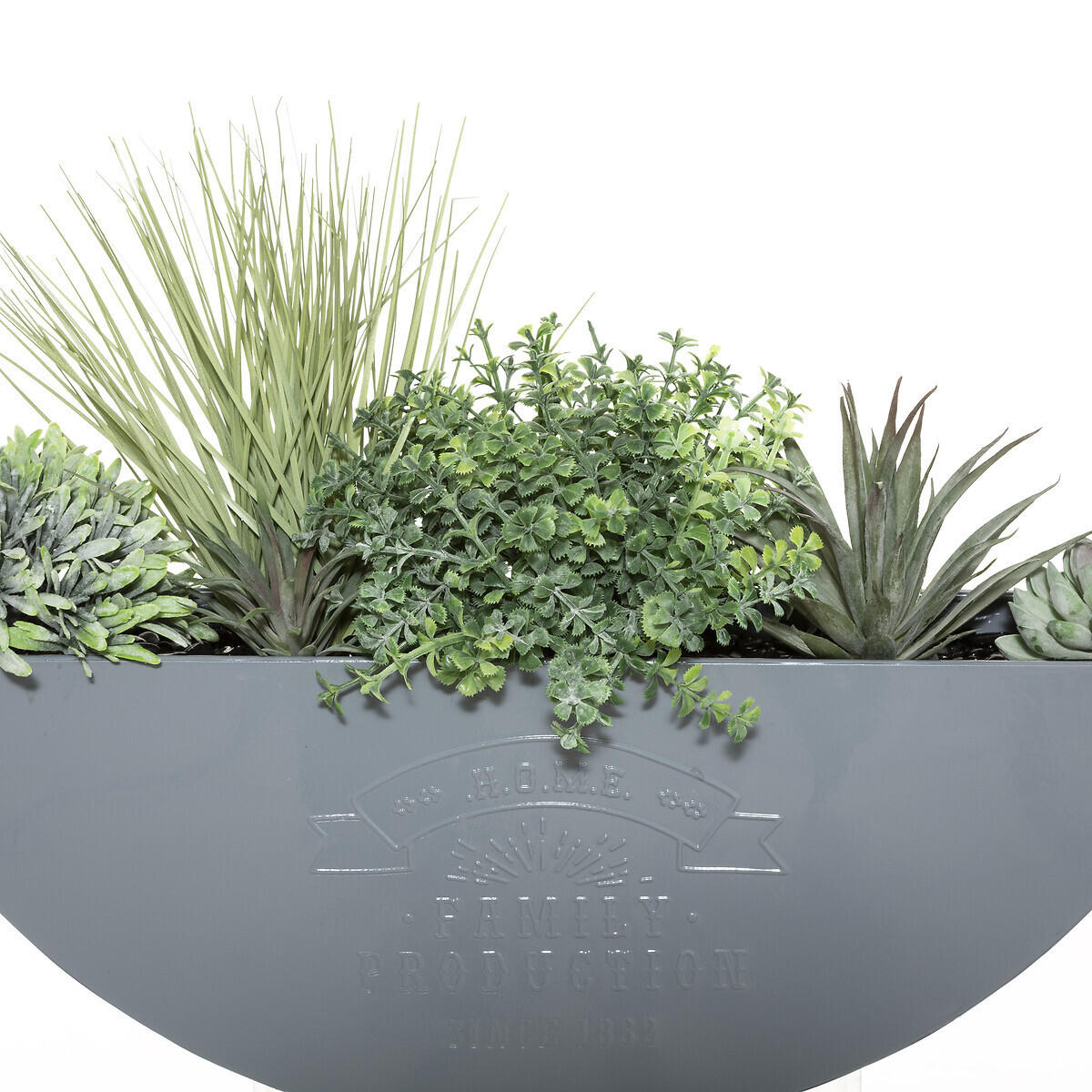KUNSTPFLANZEN Hängedeko mit Metallring 64/6/64 cm - Grau, Metall (64cm) - Atmosphera Createur d´interieur