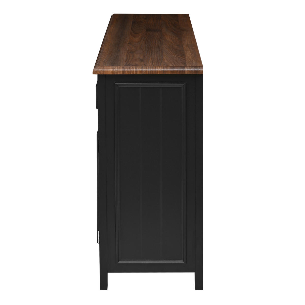 SIDEBOARD 160cm modern Anrichte Buffet Stauraum Wohnzimmer - Schwarz, Holzwerkstoff (35/76/160cm) - FLIEKS