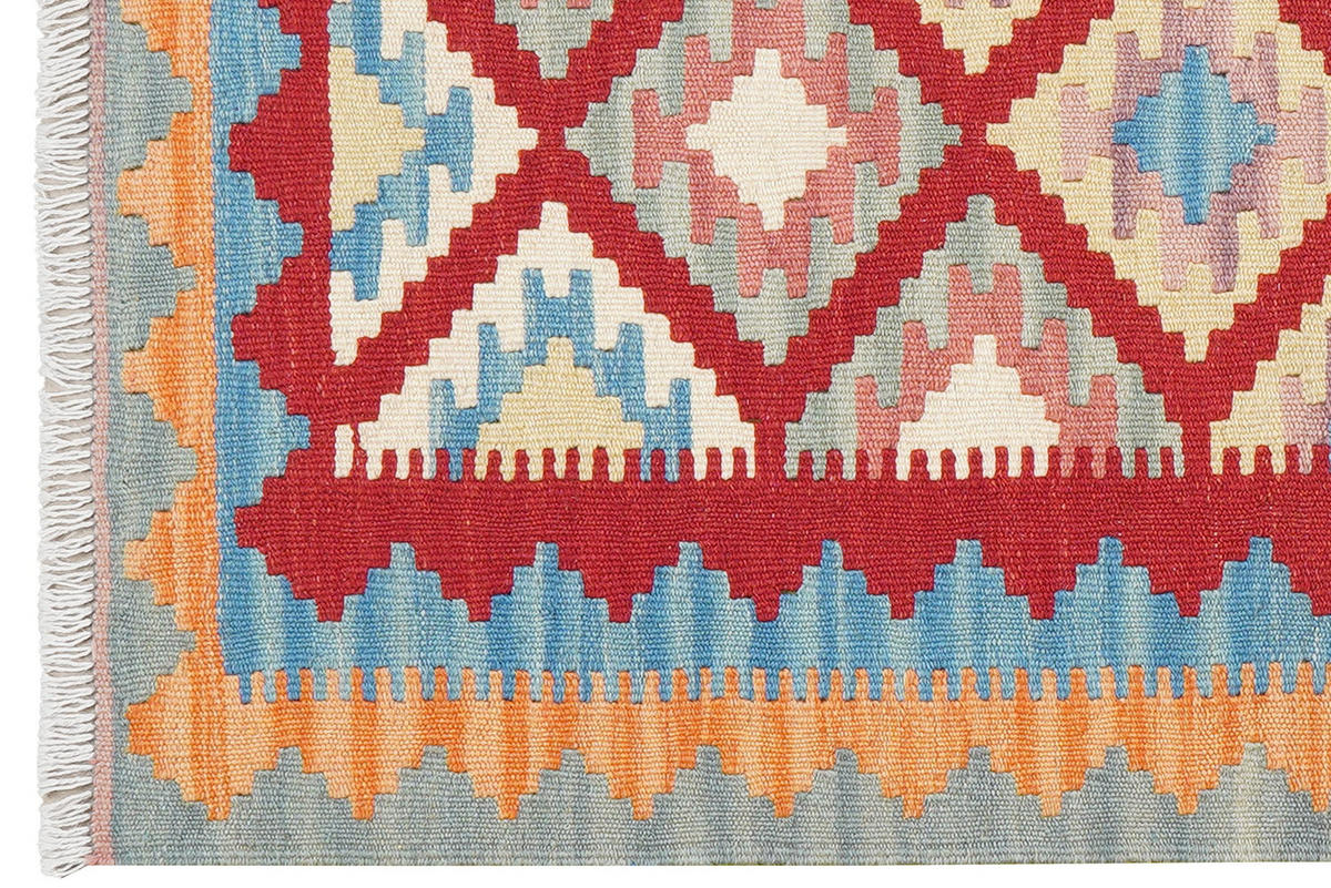 HANDWEBTEPPICH Gashgai Kelim Rot 115/80 cm Schurwolle - Rot, Textil (80/115cm) - Looma