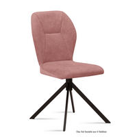 ESSZIMMERSTUHL (6er-Set) Dusca 51x92x60 Schwarz/Rosewood - Dunkelrosa/Schwarz, Kunststoff (60/92/51cm) - 58aufmkessel