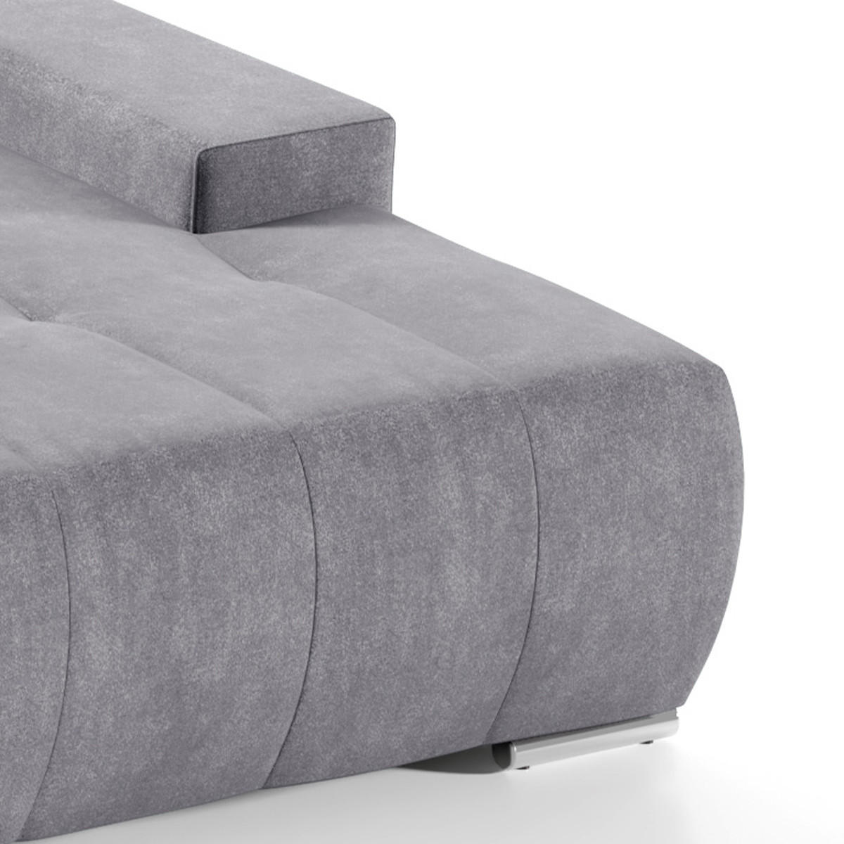 ECKSOFA Jonas 4 Sitzplätze Grau - Grau, Holzwerkstoff (265/185cm) - Petits-meubles