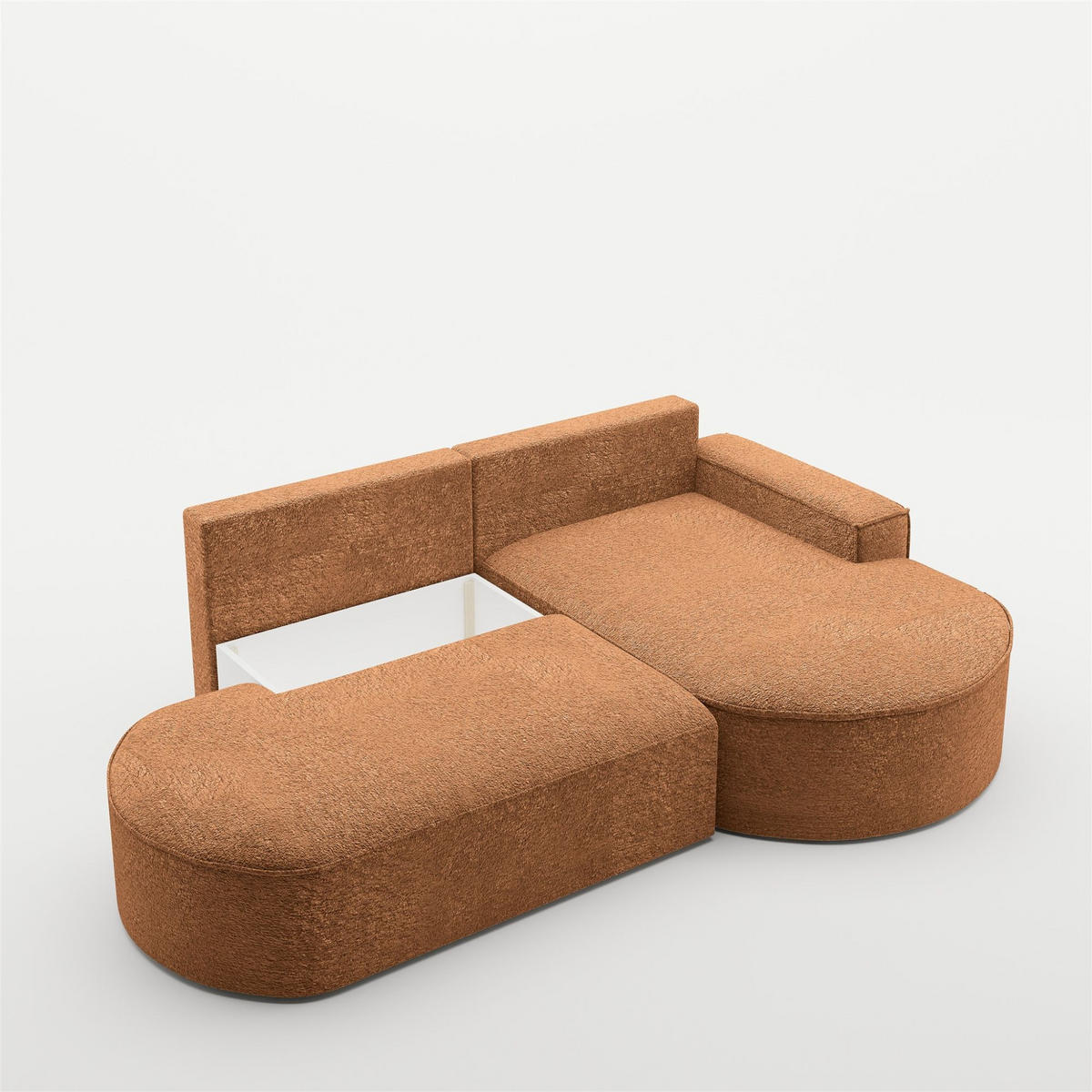 ECKSOFA Venedig Mit Schlaffunktion - Braun, Holzwerkstoff/Textil (278/179cm) - Fun Möbel
