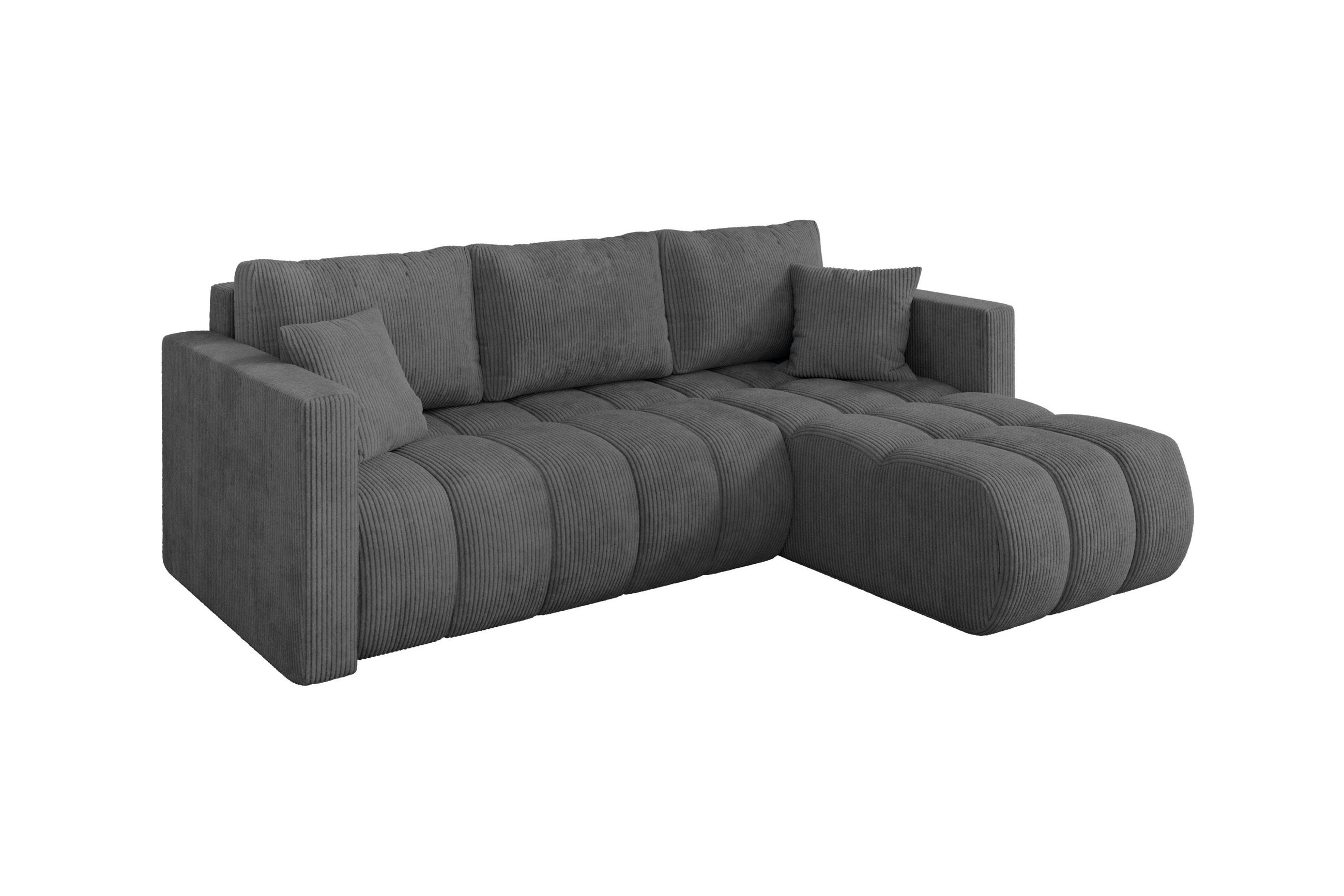 Altdecor Ecksofa Dunkelgrau 226x146 cm