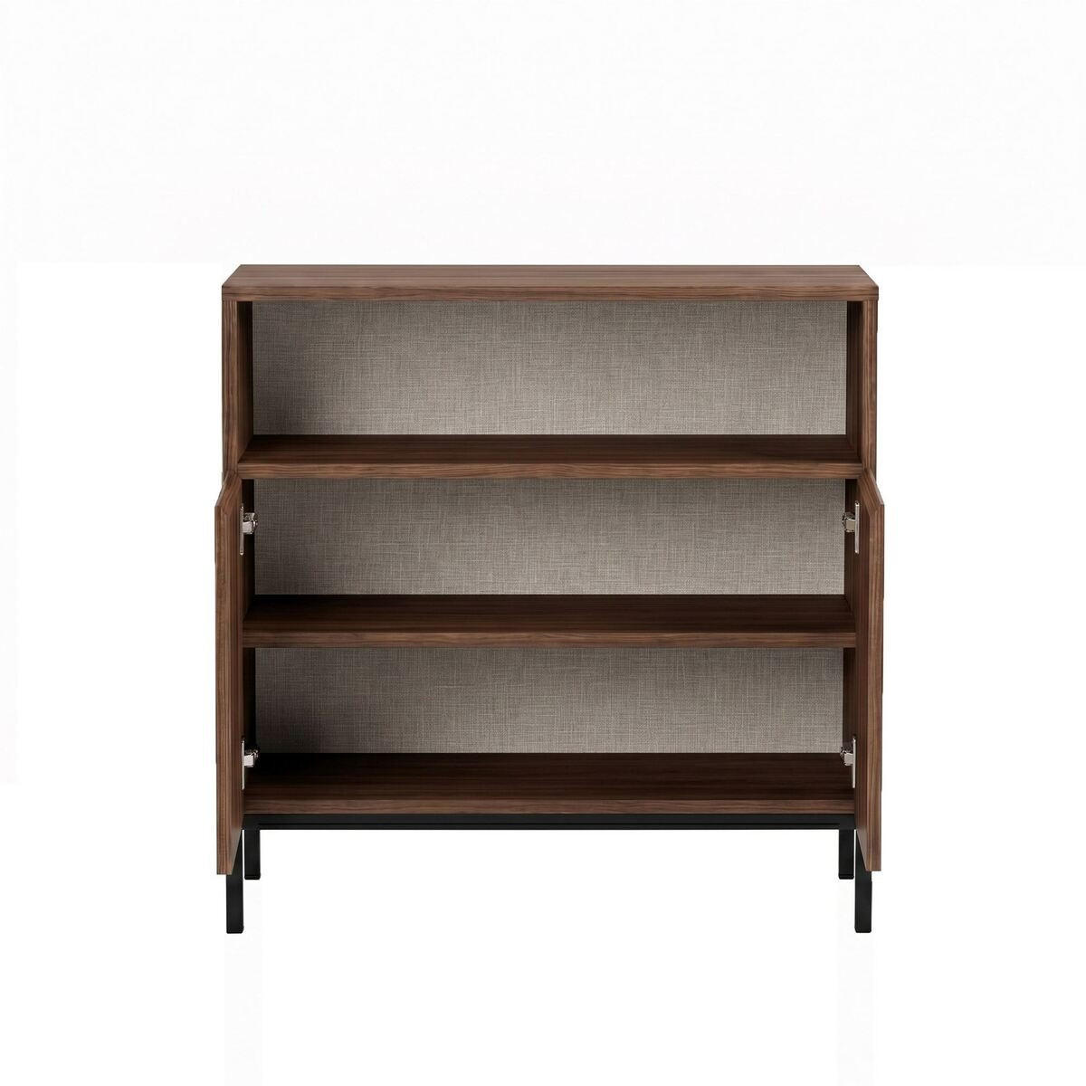 SIDEBOARD 2 Türen Fach Kaschmir- und Holzdekor 40/80/80 cm - Naturfarben, Holzwerkstoff (40/80/80cm) - Calicosy