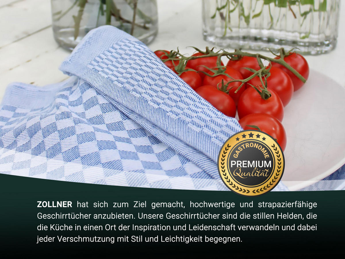 GESCHIRRTÜCHER, 10er-Set, 46x90 cm, 100% Baumwolle, Blau - Blau, Textil (46/90cm) - Zollner