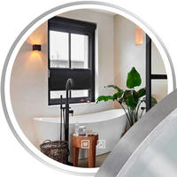 SPIEGEL Rea Led 70cm Mmj Brush Silver - Edelstahlfarben, Glas (70/70/2cm) - REA