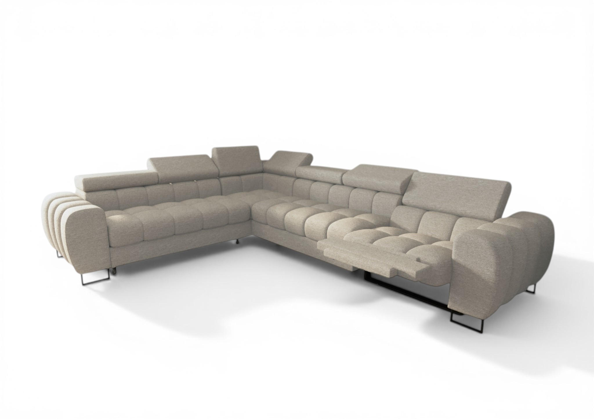 Fun Möbel Ecksofa Beige 330x260 cm