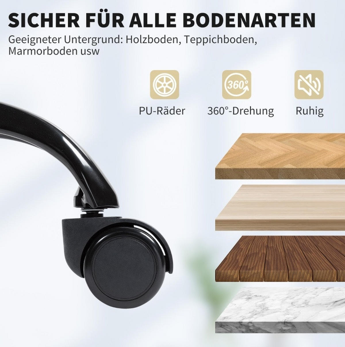 BÜROSTUHL höhenverstellbar mit Fußstütze Beige - Beige, Kunststoff (65/119/67cm) - Meubliv