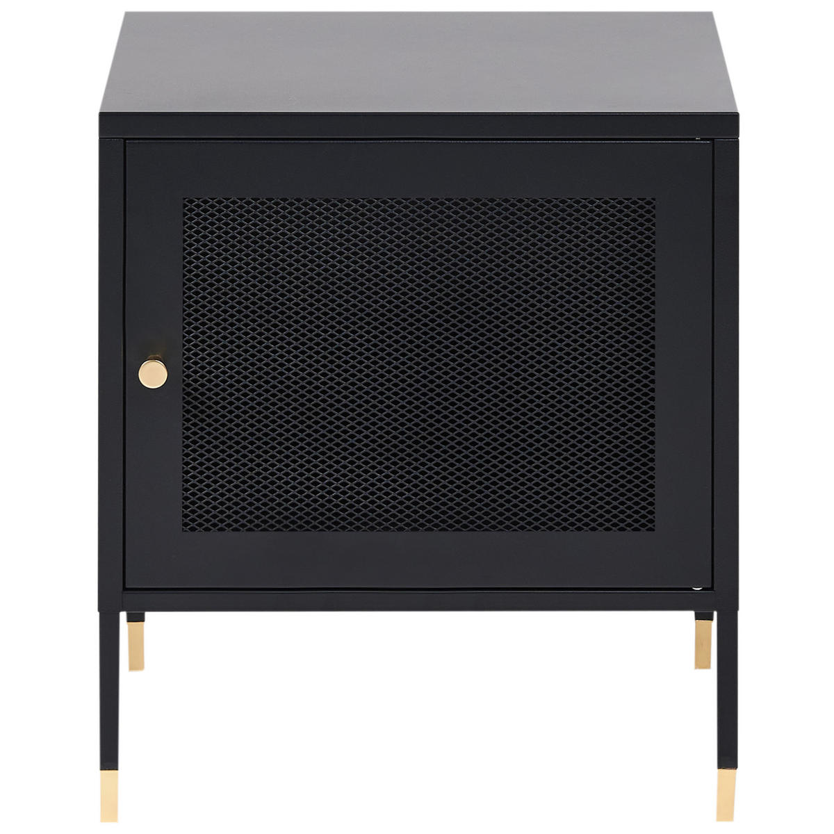 NACHTTISCH Schwarz/Gold Ossett - Goldfarben/Schwarz, Metall (45/50/35cm) - Beliani