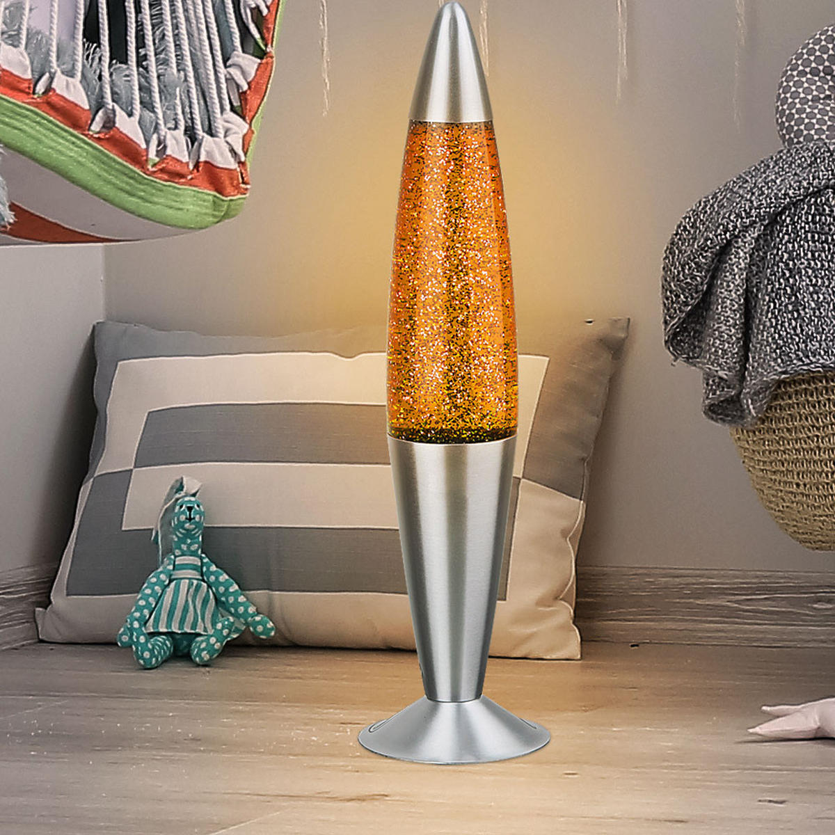 LED DEKOLEUCHTE Aluminium Glas Silber - Silberfarben, Glas (10.8/10.8/42.5cm)