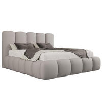 POLSTERBETT TEDDY 200x200 cm in Grau mit Metalllattenrost, Bettkasten, gepolstertes Kopfteil Velvet-Stoff - Grau, Holz/Textil (200/200cm) - EMLAR Home