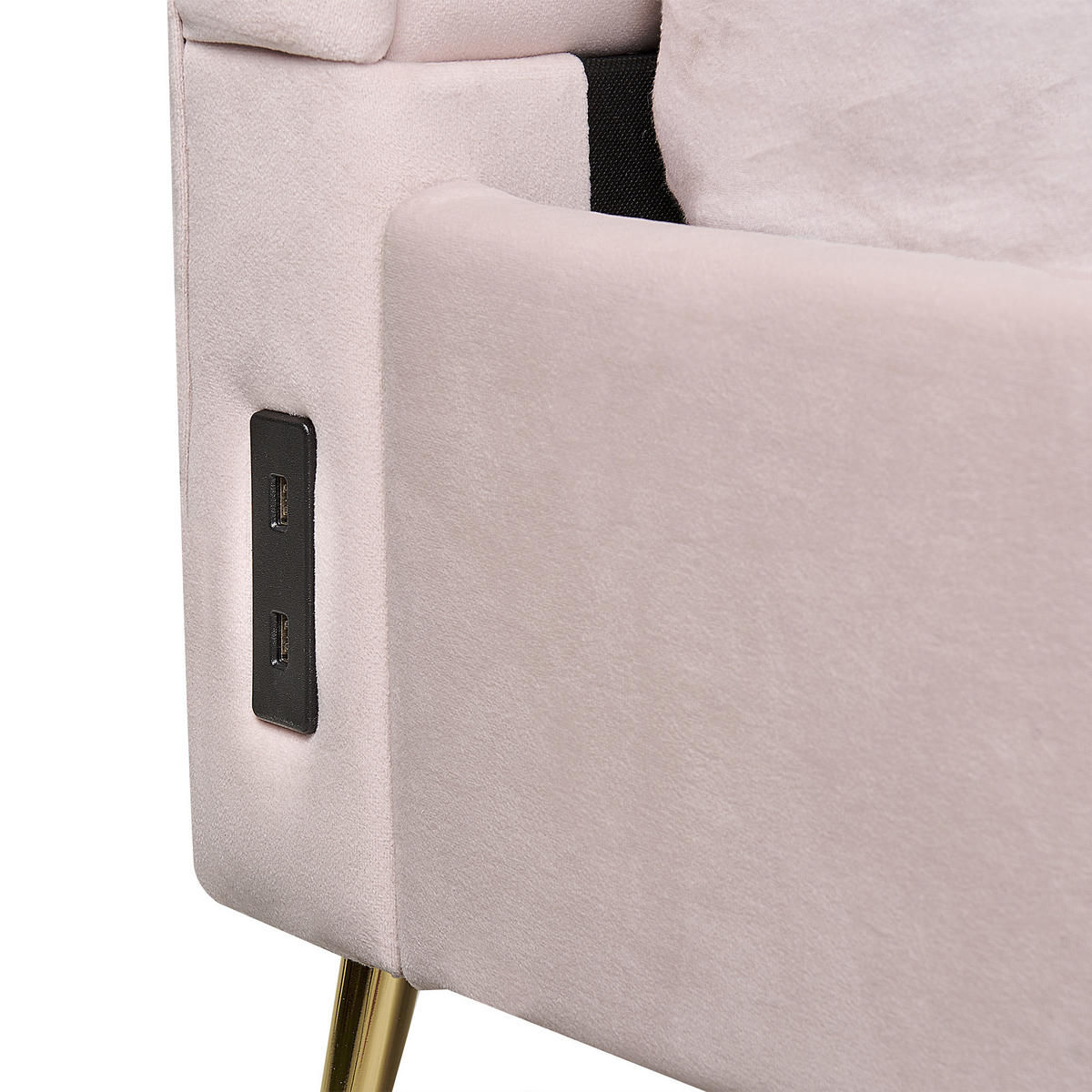 POLSTERBETT 140/200cm Rosa Miribel - Pink, Textil (140/200cm) - Beliani
