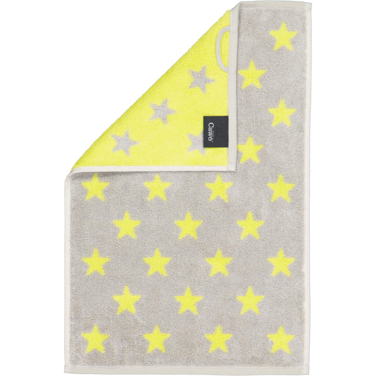 GÄSTETUCH NEW STARS STERNE KLEIN 6261 PLATIN/LIME - 75 - Gelb, Textil (30/50cm) - Cawoe