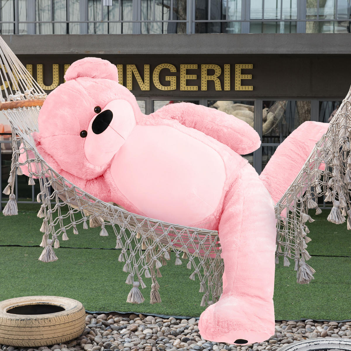 PLÜSCHTIER Riesen Teddy XXL Rosa 183cm - Pink, Textil (60/50cm) - Vercart