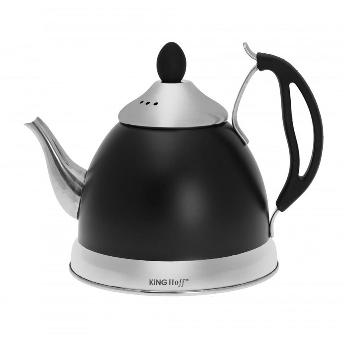 WASSERKESSEL Schwarz 16/16/14 cm KH1538 - Schwarz, Metall (16cm) - Kinghoff 