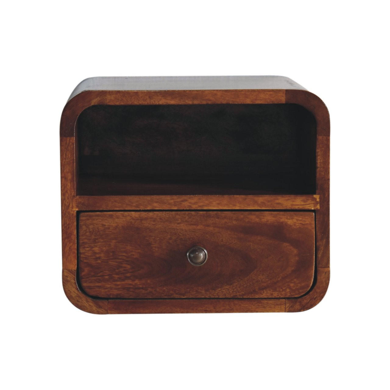 NACHTTISCH Petite - Messingfarben/Braun, Holz/Metall (30/25/25cm) - Artisan Furniture