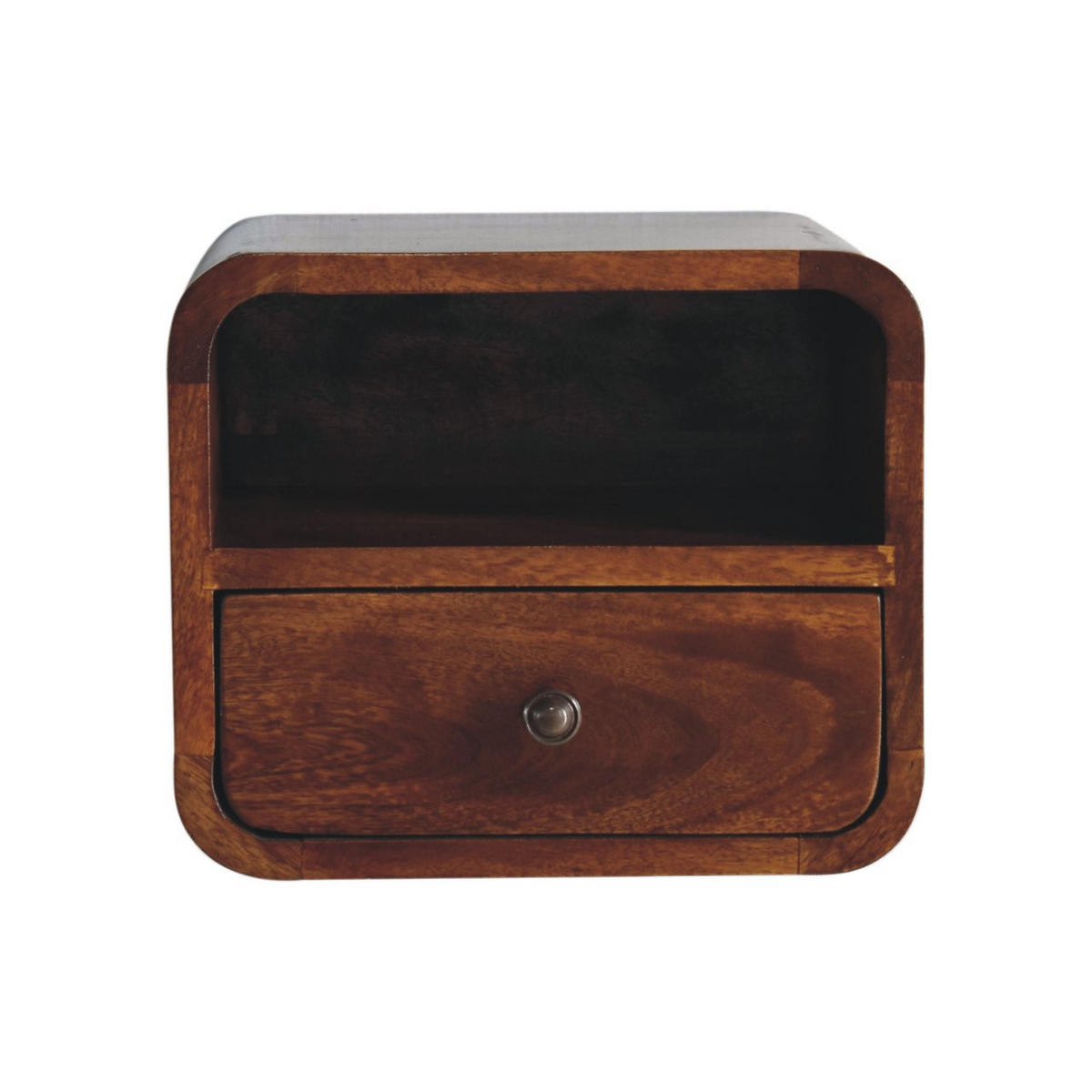 NACHTTISCH Petite - Messingfarben/Braun, Holz/Metall (30/25/25cm) - Artisan Furniture