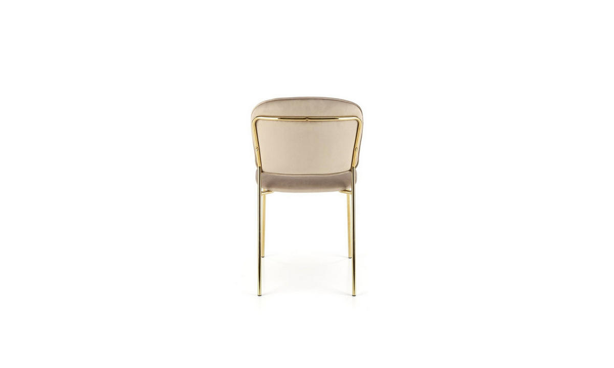 POLSTERSTUHL GLORIA 47/56/85 cm Beige/Gold - Beige/Goldfarben, Textil/Metall (47/85/56cm) - Lookway
