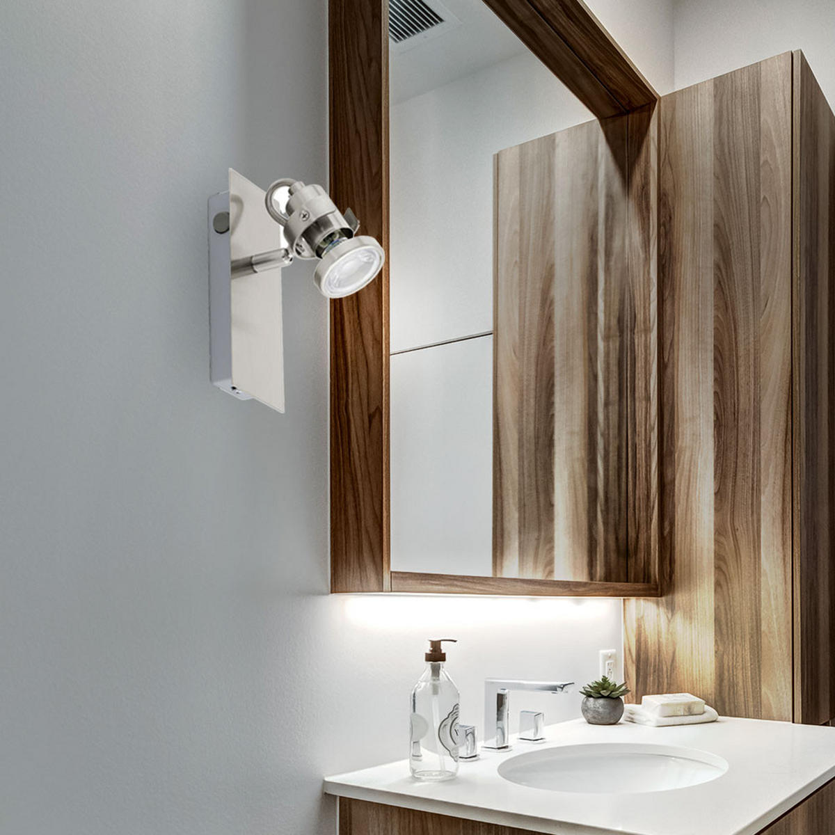 LED WANDLEUCHTE TUKON Silber matt - Silberfarben, Metall (70/10/16.5cm)