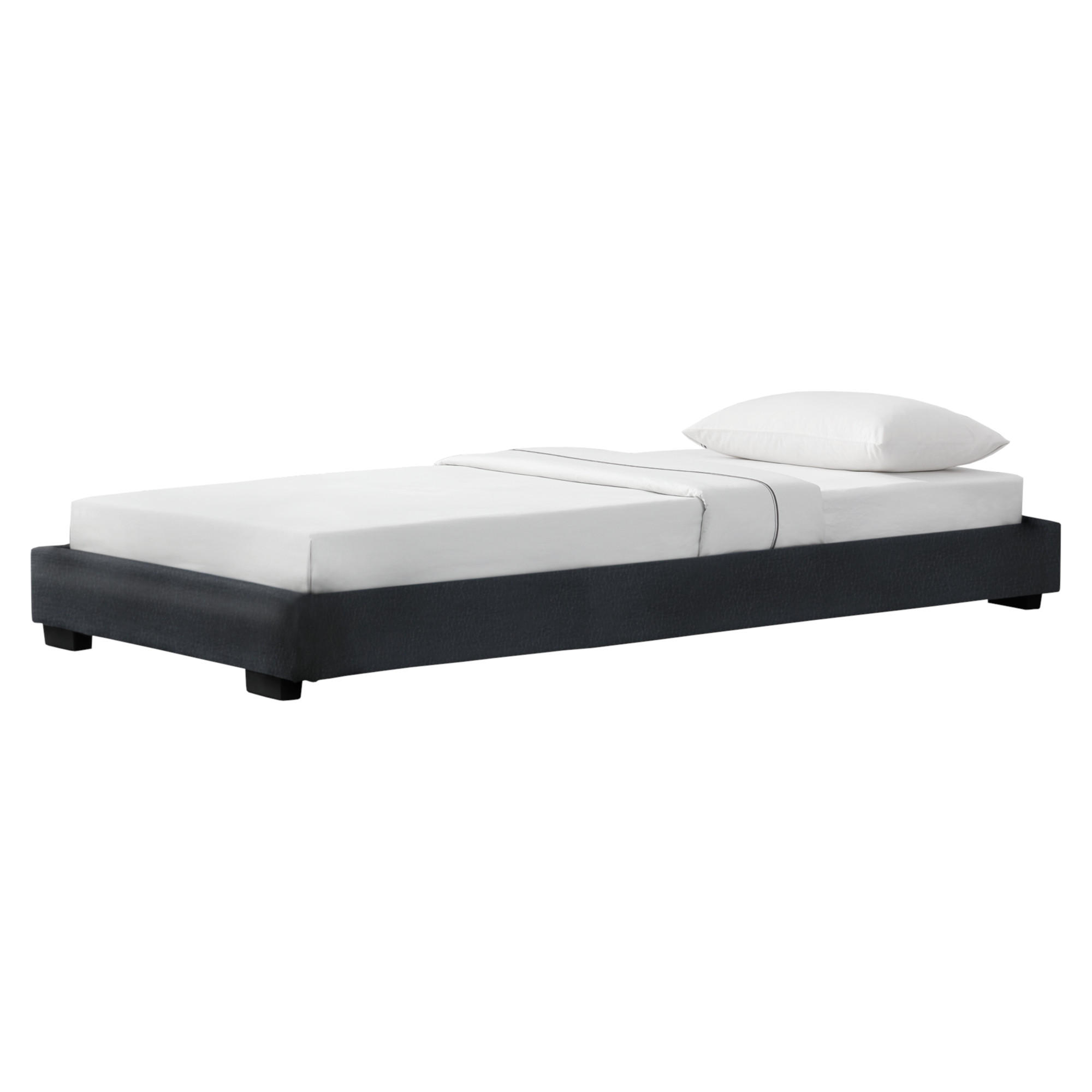 POLSTERBETT Masari - Schwarz, Textil (90/200cm) - Corium