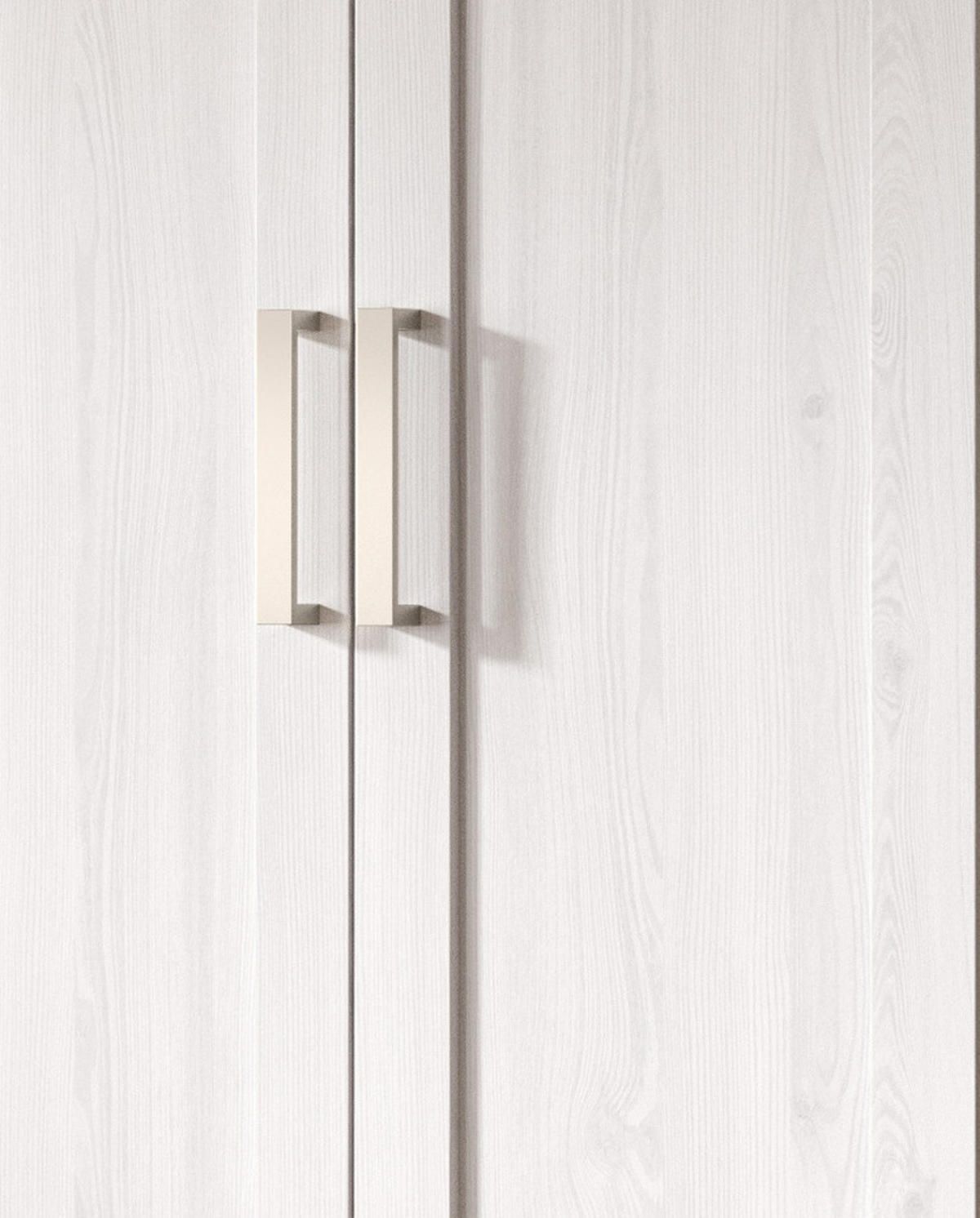 KLEIDERSCHRANK weiß Lärche, Eiche Artisan 2-türig 84 cm, Drehtürenschrank im Landhaus-Stil - Beige/Lärchefarben, Holzwerkstoff/Kunststoff (84/185/54cm) - Inn.Furn