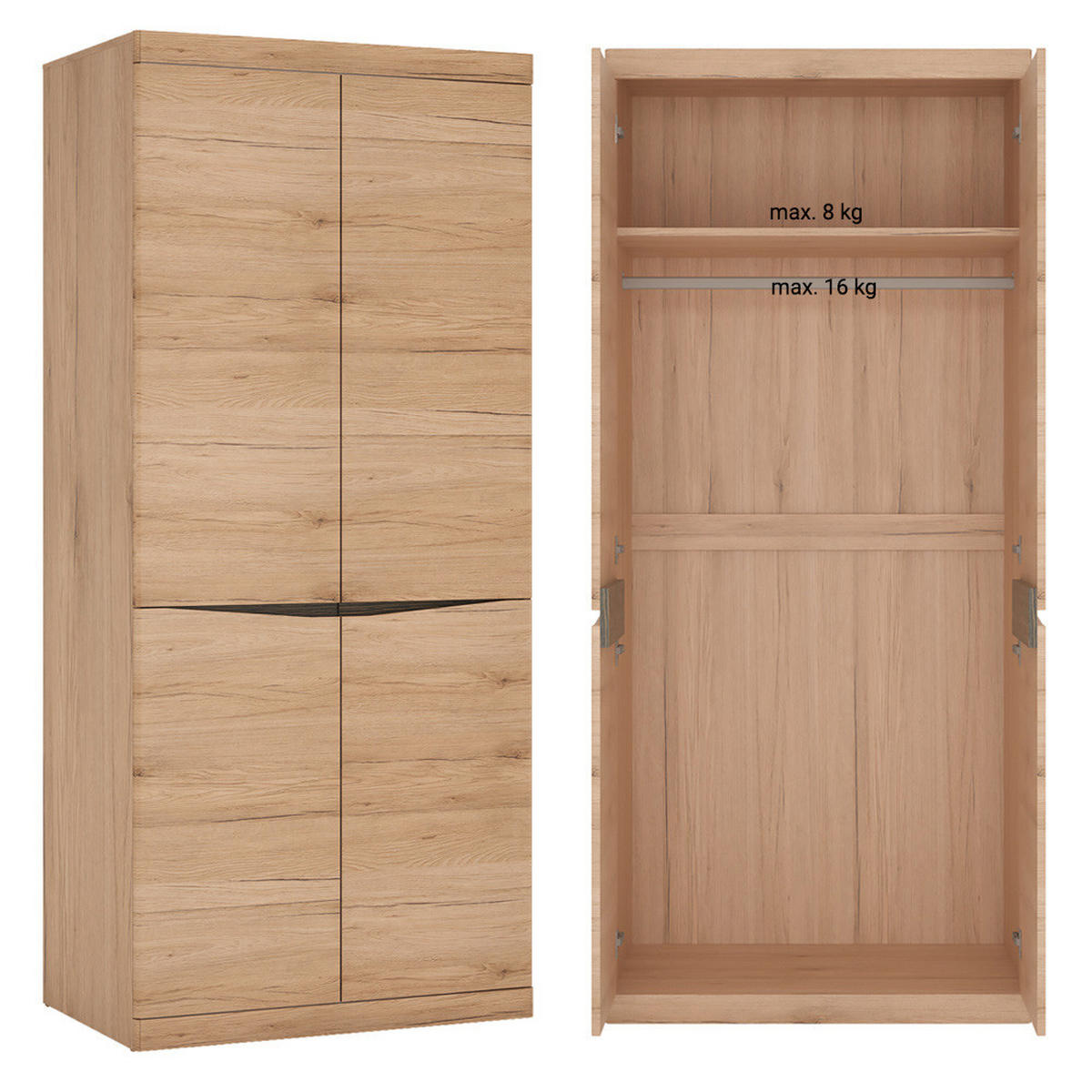 WOHNZIMMER-SET 7-TLG. Sanford-129 - Braun, Holzwerkstoff (751/197/75cm) - Lomado