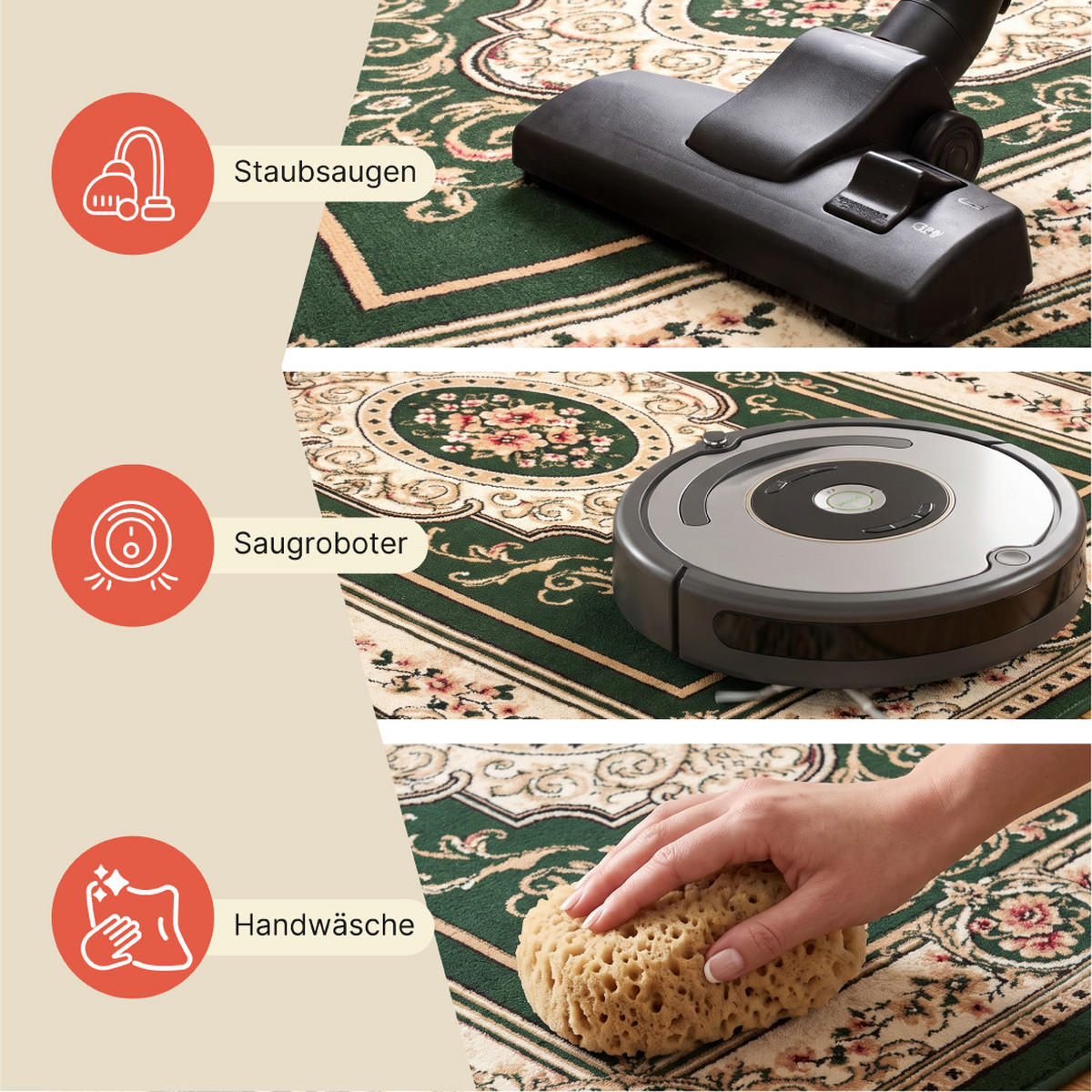 TEPPICH ATLAS Beige Grün 240/300 cm - Grün, Textil (240/300cm) - Tapiso