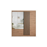 DREHTÜRENSCHRANK MAROKO 203/213/60 cm in Artisan Eiche mit Lamellen - Eiche Artisan, Holzwerkstoff (203/60/213cm) - Deine Möbel 24