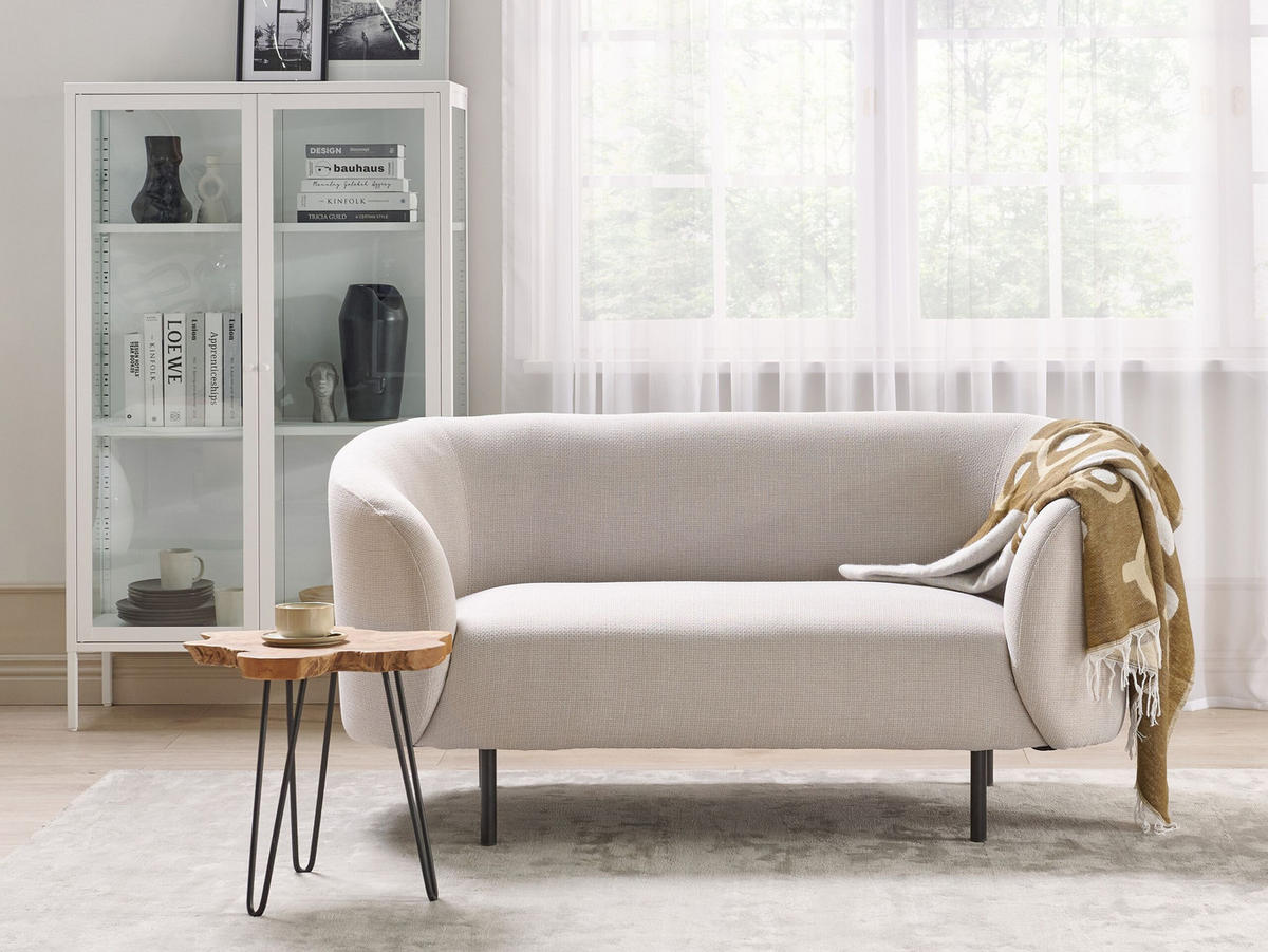 2-SITZER-SOFA Polsterbezug Beige Loen - Beige, Textil (155/79/70cm) - Beliani