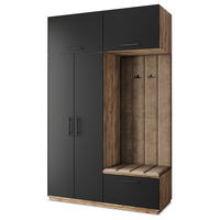 GARDEROBENSCHRANK REMA 150/240/60 cm Modern Garderobe-Set Eiche Lefkas - Eichefarben/Beige, Holzwerkstoff (150/240/60cm) - MASSENO